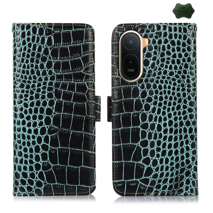 Funda para teléfono con capa superior de piel de vaca y efecto cocodrilo, For Redmi A7 Pro 171mm / Poco C85x 5G, For Redmi Turbo 5 Max / Poco X8 Pro Max, For Redmi Turbo 5 5G / Poco X8 Pro 5G, For Redmi Note 15 Pro+ 5G Global 163.3                     ...