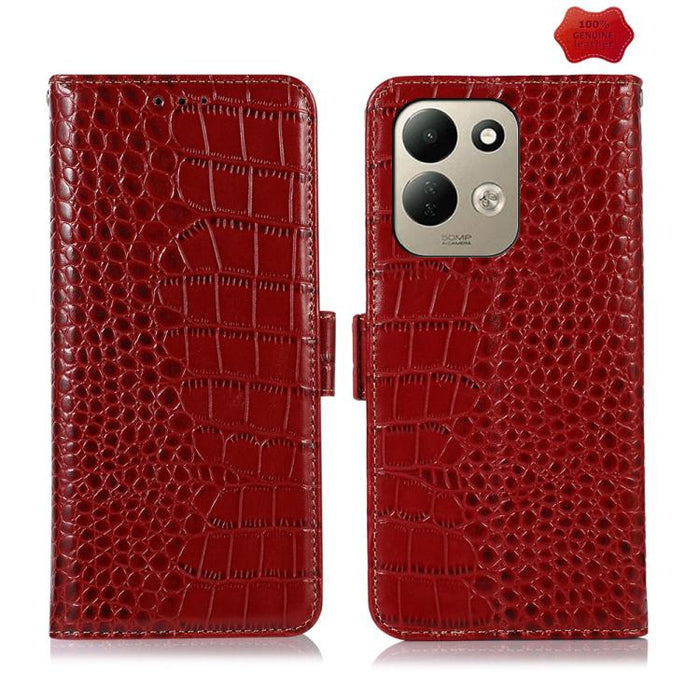 Funda para teléfono con capa superior de piel de vaca y efecto cocodrilo, For Redmi A7 Pro 171mm / Poco C85x 5G, For Redmi Turbo 5 Max / Poco X8 Pro Max, For Redmi Turbo 5 5G / Poco X8 Pro 5G, For Redmi Note 15 Pro+ 5G Global 163.3                     ...