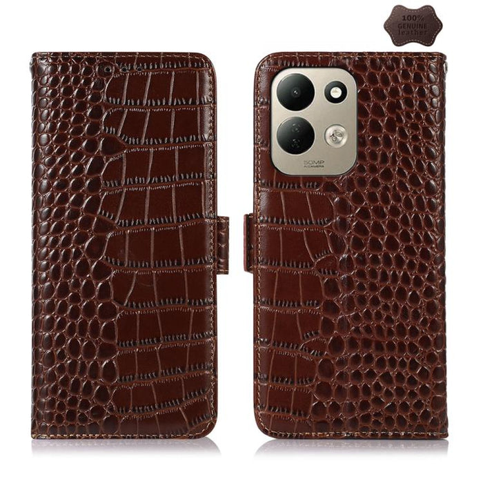 Funda para teléfono con capa superior de piel de vaca y efecto cocodrilo, For Redmi A7 Pro 171mm / Poco C85x 5G, For Redmi Turbo 5 Max / Poco X8 Pro Max, For Redmi Turbo 5 5G / Poco X8 Pro 5G, For Redmi Note 15 Pro+ 5G Global 163.3                     ...