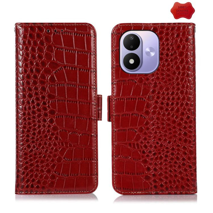 Funda para teléfono con capa superior de piel de vaca y efecto cocodrilo, For Redmi A7 Pro 171mm / Poco C85x 5G, For Redmi Turbo 5 Max / Poco X8 Pro Max, For Redmi Turbo 5 5G / Poco X8 Pro 5G, For Redmi Note 15 Pro+ 5G Global 163.3                     ...