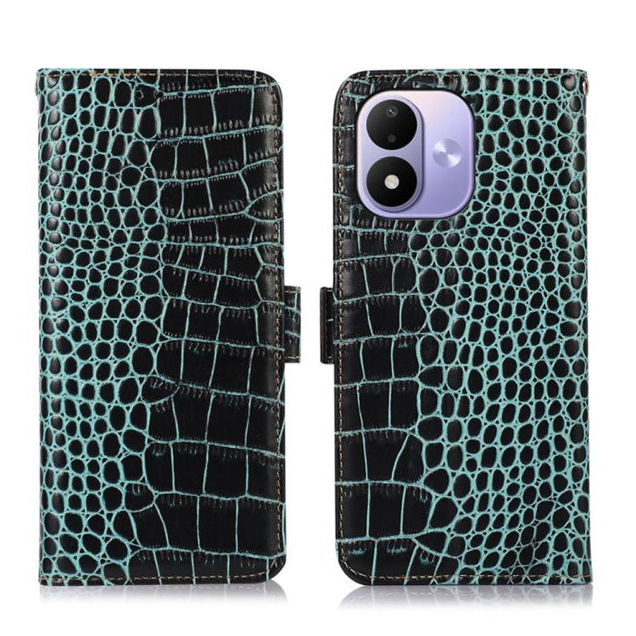 Funda para teléfono con capa superior de piel de vaca y efecto cocodrilo, For Redmi A7 Pro 171mm / Poco C85x 5G, For Redmi Turbo 5 Max / Poco X8 Pro Max, For Redmi Turbo 5 5G / Poco X8 Pro 5G, For Redmi Note 15 Pro+ 5G Global 163.3                     ...