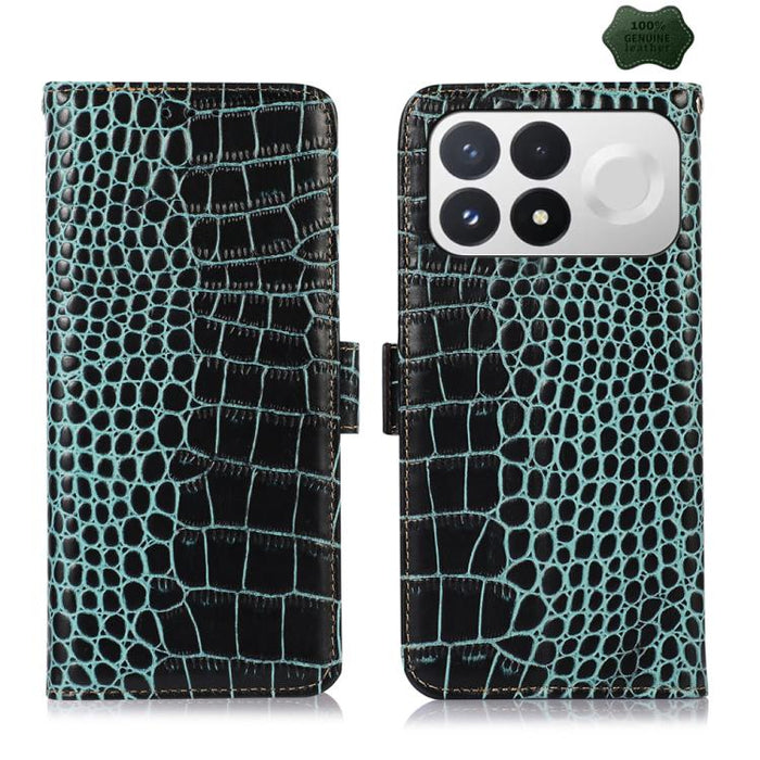 Funda para teléfono con capa superior de piel de vaca y efecto cocodrilo, For Redmi A7 Pro 171mm / Poco C85x 5G, For Redmi Turbo 5 Max / Poco X8 Pro Max, For Redmi Turbo 5 5G / Poco X8 Pro 5G, For Redmi Note 15 Pro+ 5G Global 163.3                     ...