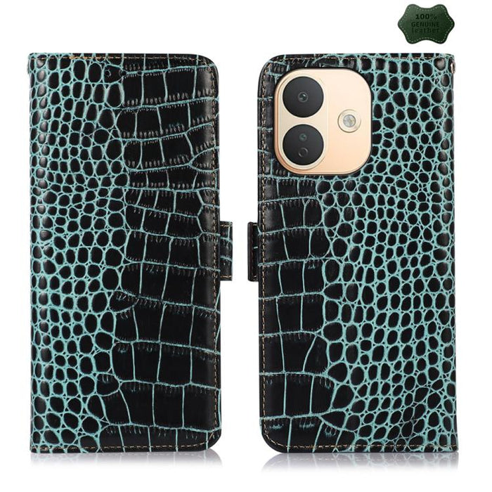 Funda para teléfono con capa superior de piel de vaca y efecto cocodrilo, For Redmi A7 Pro 171mm / Poco C85x 5G, For Redmi Turbo 5 Max / Poco X8 Pro Max, For Redmi Turbo 5 5G / Poco X8 Pro 5G, For Redmi Note 15 Pro+ 5G Global 163.3                     ...