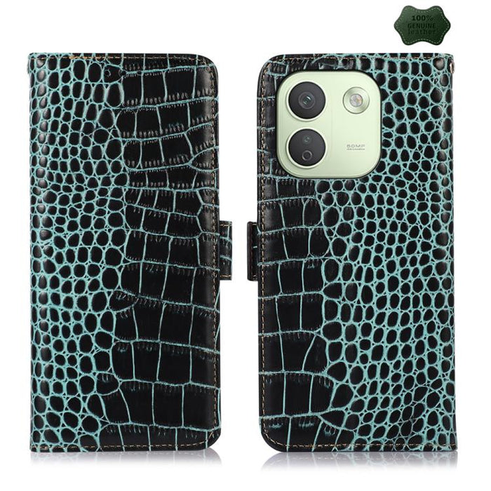 Funda para teléfono con capa superior de piel de vaca y efecto cocodrilo, For Redmi A7 Pro 171mm / Poco C85x 5G, For Redmi Turbo 5 Max / Poco X8 Pro Max, For Redmi Turbo 5 5G / Poco X8 Pro 5G, For Redmi Note 15 Pro+ 5G Global 163.3                     ...