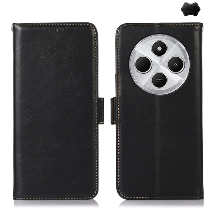 Funda para teléfono RFID de cuero genuino con textura de caballo loco magnético, For Redmi A7 Pro 171mm / Poco C85x 5G, For Redmi Turbo 5 Max / Poco X8 Pro Max, For Redmi Turbo 5 5G / Poco X8 Pro 5G, For Redmi Note 15 Pro+ 5G Global 163.3mm            ...
