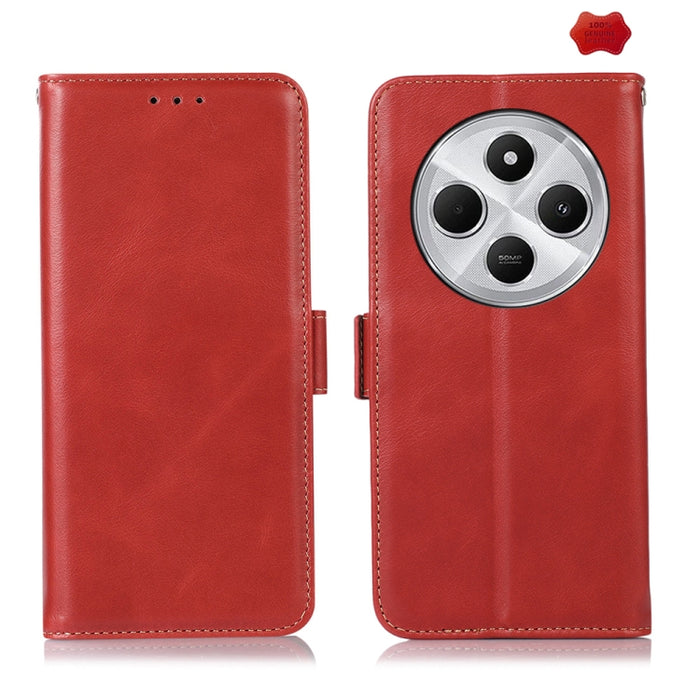 Funda para teléfono RFID de cuero genuino con textura de caballo loco magnético, For Redmi A7 Pro 171mm / Poco C85x 5G, For Redmi Turbo 5 Max / Poco X8 Pro Max, For Redmi Turbo 5 5G / Poco X8 Pro 5G, For Redmi Note 15 Pro+ 5G Global 163.3mm            ...