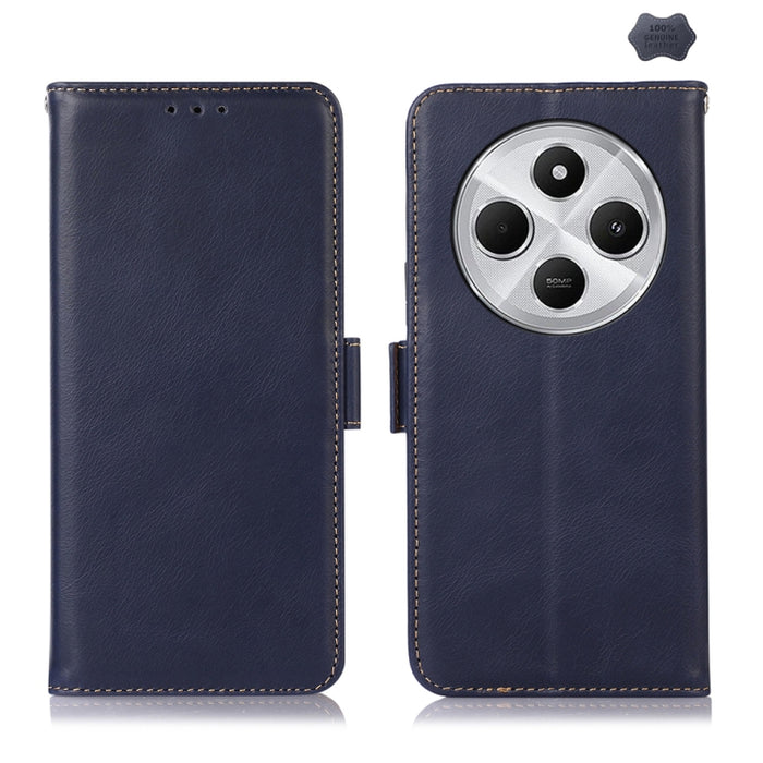 Funda para teléfono RFID de cuero genuino con textura de caballo loco magnético, For Redmi A7 Pro 171mm / Poco C85x 5G, For Redmi Turbo 5 Max / Poco X8 Pro Max, For Redmi Turbo 5 5G / Poco X8 Pro 5G, For Redmi Note 15 Pro+ 5G Global 163.3mm            ...