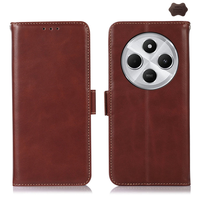 Funda para teléfono RFID de cuero genuino con textura de caballo loco magnético, For Redmi A7 Pro 171mm / Poco C85x 5G, For Redmi Turbo 5 Max / Poco X8 Pro Max, For Redmi Turbo 5 5G / Poco X8 Pro 5G, For Redmi Note 15 Pro+ 5G Global 163.3mm            ...