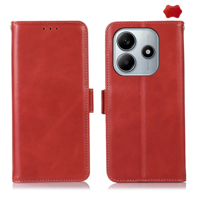 Funda para teléfono RFID de cuero genuino con textura de caballo loco magnético, For Redmi A7 Pro 171mm / Poco C85x 5G, For Redmi Turbo 5 Max / Poco X8 Pro Max, For Redmi Turbo 5 5G / Poco X8 Pro 5G, For Redmi Note 15 Pro+ 5G Global 163.3mm            ...