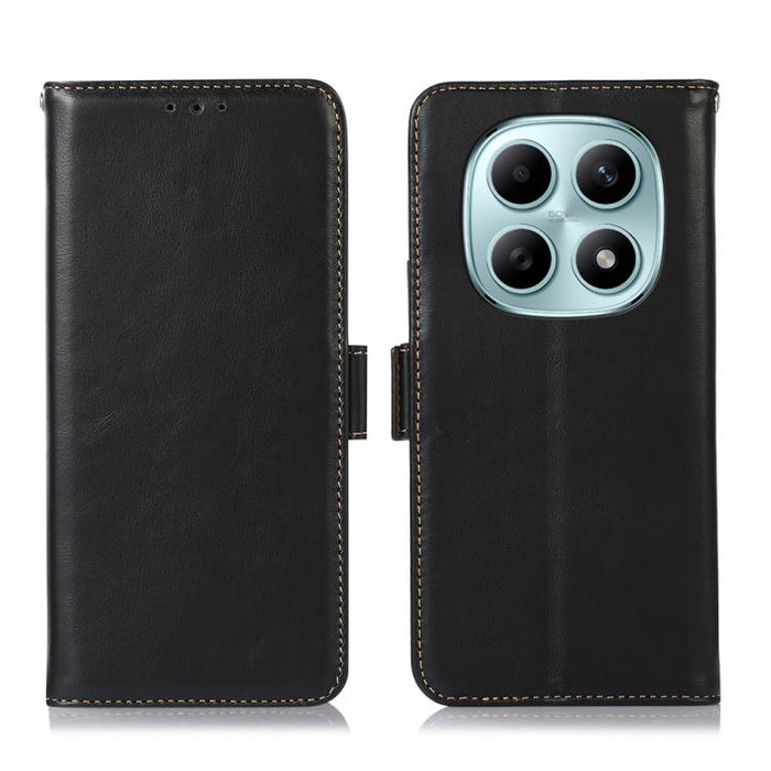 Funda para teléfono RFID de cuero genuino con textura de caballo loco magnético, For Redmi A7 Pro 171mm / Poco C85x 5G, For Redmi Turbo 5 Max / Poco X8 Pro Max, For Redmi Turbo 5 5G / Poco X8 Pro 5G, For Redmi Note 15 Pro+ 5G Global 163.3mm            ...