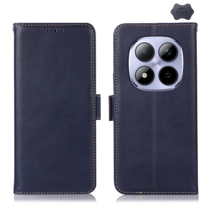 Funda para teléfono RFID de cuero genuino con textura de caballo loco magnético, For Redmi A7 Pro 171mm / Poco C85x 5G, For Redmi Turbo 5 Max / Poco X8 Pro Max, For Redmi Turbo 5 5G / Poco X8 Pro 5G, For Redmi Note 15 Pro+ 5G Global 163.3mm            ...
