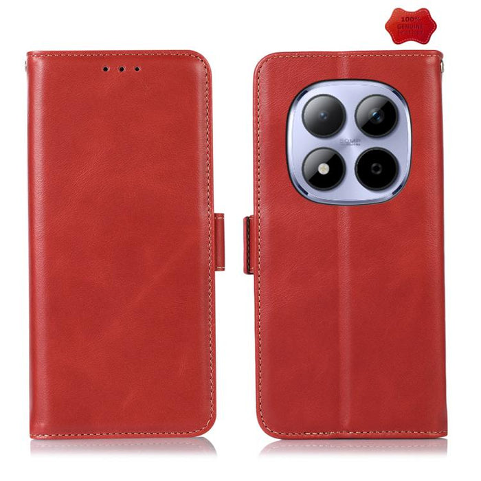 Funda para teléfono RFID de cuero genuino con textura de caballo loco magnético, For Redmi A7 Pro 171mm / Poco C85x 5G, For Redmi Turbo 5 Max / Poco X8 Pro Max, For Redmi Turbo 5 5G / Poco X8 Pro 5G, For Redmi Note 15 Pro+ 5G Global 163.3mm            ...