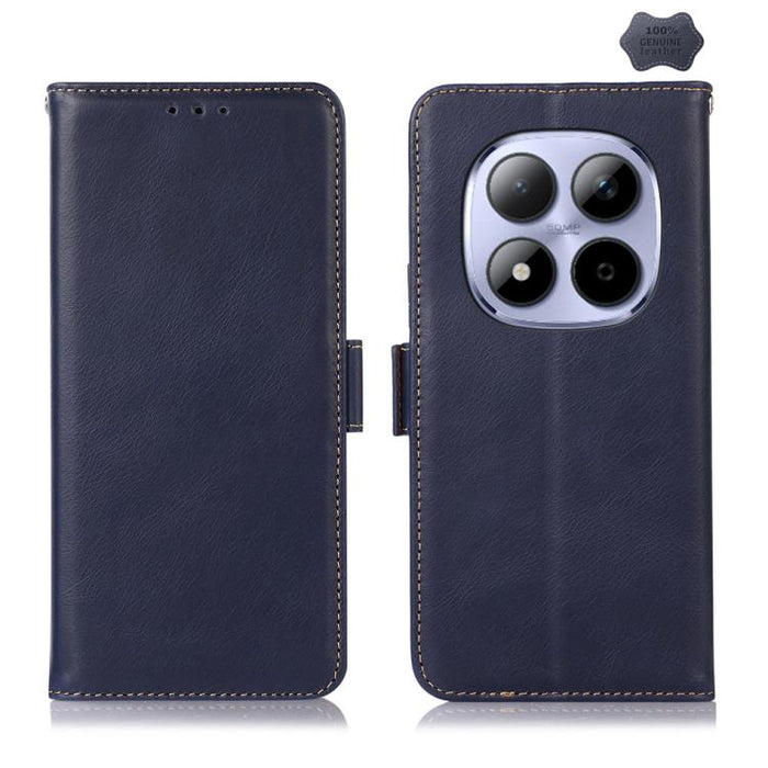 Funda para teléfono RFID de cuero genuino con textura de caballo loco magnético, For Redmi A7 Pro 171mm / Poco C85x 5G, For Redmi Turbo 5 Max / Poco X8 Pro Max, For Redmi Turbo 5 5G / Poco X8 Pro 5G, For Redmi Note 15 Pro+ 5G Global 163.3mm            ...