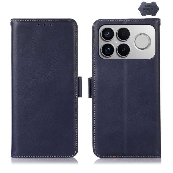 Funda para teléfono RFID de cuero genuino con textura de caballo loco magnético, For Redmi A7 Pro 171mm / Poco C85x 5G, For Redmi Turbo 5 Max / Poco X8 Pro Max, For Redmi Turbo 5 5G / Poco X8 Pro 5G, For Redmi Note 15 Pro+ 5G Global 163.3mm            ...
