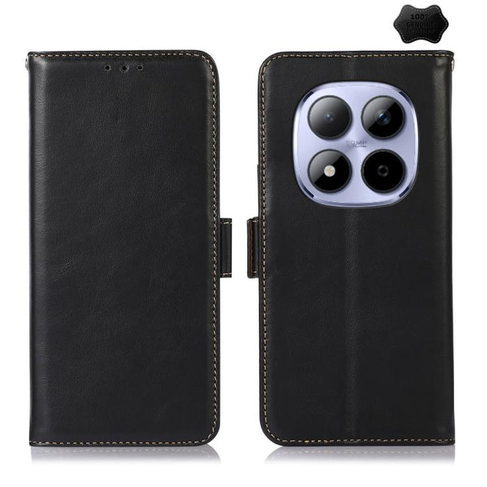 Funda para teléfono RFID de cuero genuino con textura de caballo loco magnético, For Redmi A7 Pro 171mm / Poco C85x 5G, For Redmi Turbo 5 Max / Poco X8 Pro Max, For Redmi Turbo 5 5G / Poco X8 Pro 5G, For Redmi Note 15 Pro+ 5G Global 163.3mm            ...
