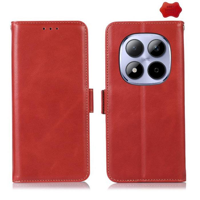 Funda para teléfono RFID de cuero genuino con textura de caballo loco magnético, For Redmi A7 Pro 171mm / Poco C85x 5G, For Redmi Turbo 5 Max / Poco X8 Pro Max, For Redmi Turbo 5 5G / Poco X8 Pro 5G, For Redmi Note 15 Pro+ 5G Global 163.3mm            ...