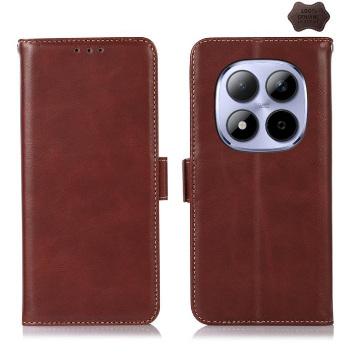 Funda para teléfono RFID de cuero genuino con textura de caballo loco magnético, For Redmi A7 Pro 171mm / Poco C85x 5G, For Redmi Turbo 5 Max / Poco X8 Pro Max, For Redmi Turbo 5 5G / Poco X8 Pro 5G, For Redmi Note 15 Pro+ 5G Global 163.3mm            ...