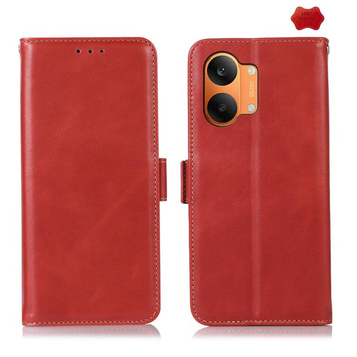 Funda para teléfono RFID de cuero genuino con textura de caballo loco magnético, For Redmi A7 Pro 171mm / Poco C85x 5G, For Redmi Turbo 5 Max / Poco X8 Pro Max, For Redmi Turbo 5 5G / Poco X8 Pro 5G, For Redmi Note 15 Pro+ 5G Global 163.3mm            ...