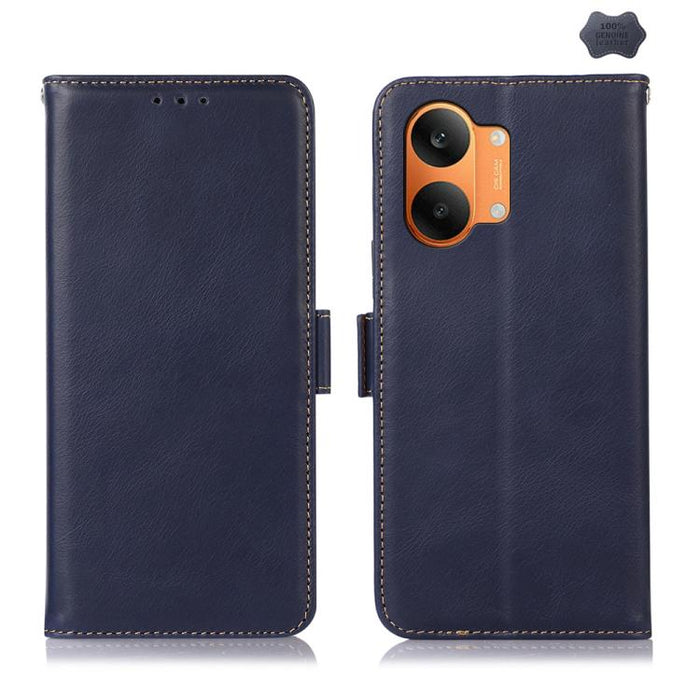 Funda para teléfono RFID de cuero genuino con textura de caballo loco magnético, For Redmi A7 Pro 171mm / Poco C85x 5G, For Redmi Turbo 5 Max / Poco X8 Pro Max, For Redmi Turbo 5 5G / Poco X8 Pro 5G, For Redmi Note 15 Pro+ 5G Global 163.3mm            ...