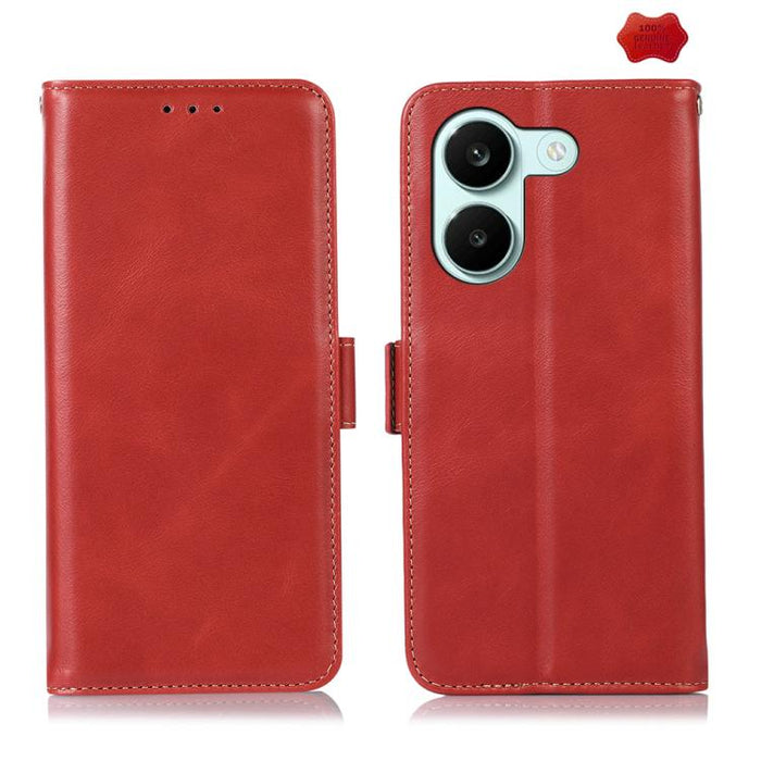 Funda para teléfono RFID de cuero genuino con textura de caballo loco magnético, For Redmi A7 Pro 171mm / Poco C85x 5G, For Redmi Turbo 5 Max / Poco X8 Pro Max, For Redmi Turbo 5 5G / Poco X8 Pro 5G, For Redmi Note 15 Pro+ 5G Global 163.3mm            ...
