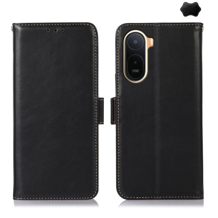 Funda para teléfono RFID de cuero genuino con textura de caballo loco magnético, For Redmi A7 Pro 171mm / Poco C85x 5G, For Redmi Turbo 5 Max / Poco X8 Pro Max, For Redmi Turbo 5 5G / Poco X8 Pro 5G, For Redmi Note 15 Pro+ 5G Global 163.3mm            ...