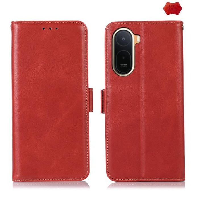 Funda para teléfono RFID de cuero genuino con textura de caballo loco magnético, For Redmi A7 Pro 171mm / Poco C85x 5G, For Redmi Turbo 5 Max / Poco X8 Pro Max, For Redmi Turbo 5 5G / Poco X8 Pro 5G, For Redmi Note 15 Pro+ 5G Global 163.3mm            ...
