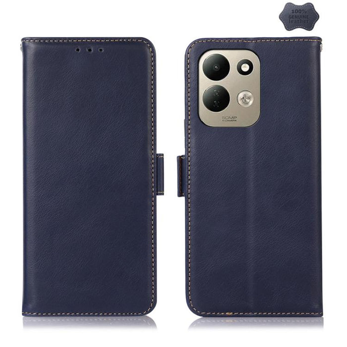 Funda para teléfono RFID de cuero genuino con textura de caballo loco magnético, For Redmi A7 Pro 171mm / Poco C85x 5G, For Redmi Turbo 5 Max / Poco X8 Pro Max, For Redmi Turbo 5 5G / Poco X8 Pro 5G, For Redmi Note 15 Pro+ 5G Global 163.3mm            ...