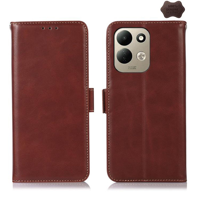 Funda para teléfono RFID de cuero genuino con textura de caballo loco magnético, For Redmi A7 Pro 171mm / Poco C85x 5G, For Redmi Turbo 5 Max / Poco X8 Pro Max, For Redmi Turbo 5 5G / Poco X8 Pro 5G, For Redmi Note 15 Pro+ 5G Global 163.3mm            ...