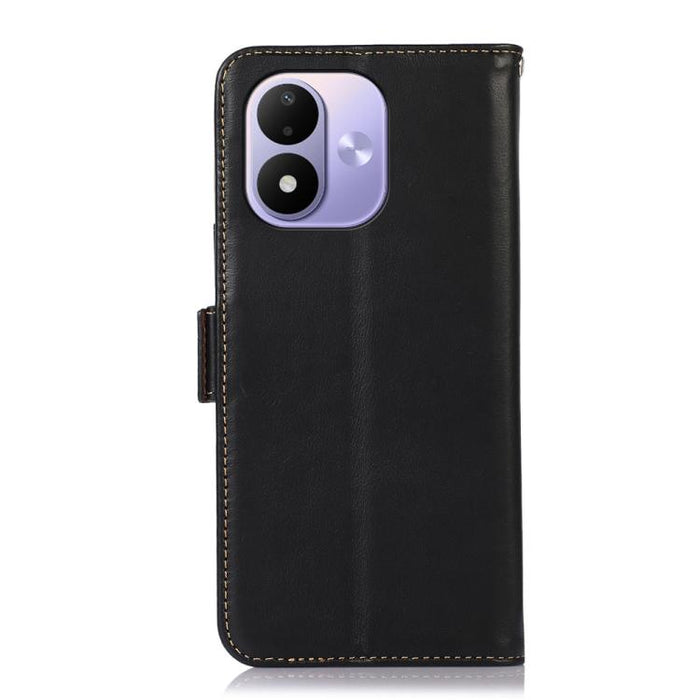 Funda para teléfono RFID de cuero genuino con textura de caballo loco magnético, For Redmi A7 Pro 171mm / Poco C85x 5G, For Redmi Turbo 5 Max / Poco X8 Pro Max, For Redmi Turbo 5 5G / Poco X8 Pro 5G, For Redmi Note 15 Pro+ 5G Global 163.3mm            ...