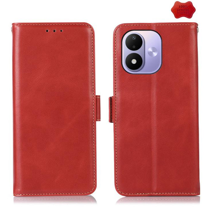 Funda para teléfono RFID de cuero genuino con textura de caballo loco magnético, For Redmi A7 Pro 171mm / Poco C85x 5G, For Redmi Turbo 5 Max / Poco X8 Pro Max, For Redmi Turbo 5 5G / Poco X8 Pro 5G, For Redmi Note 15 Pro+ 5G Global 163.3mm            ...