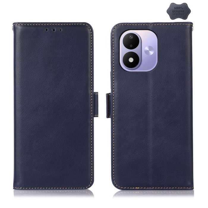 Funda para teléfono RFID de cuero genuino con textura de caballo loco magnético, For Redmi A7 Pro 171mm / Poco C85x 5G, For Redmi Turbo 5 Max / Poco X8 Pro Max, For Redmi Turbo 5 5G / Poco X8 Pro 5G, For Redmi Note 15 Pro+ 5G Global 163.3mm            ...
