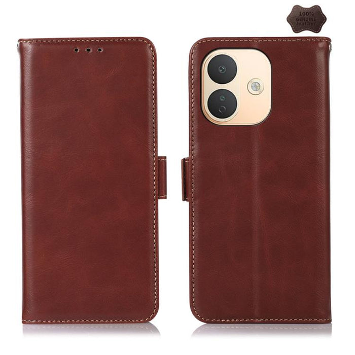 Funda para teléfono RFID de cuero genuino con textura de caballo loco magnético, For Redmi A7 Pro 171mm / Poco C85x 5G, For Redmi Turbo 5 Max / Poco X8 Pro Max, For Redmi Turbo 5 5G / Poco X8 Pro 5G, For Redmi Note 15 Pro+ 5G Global 163.3mm            ...