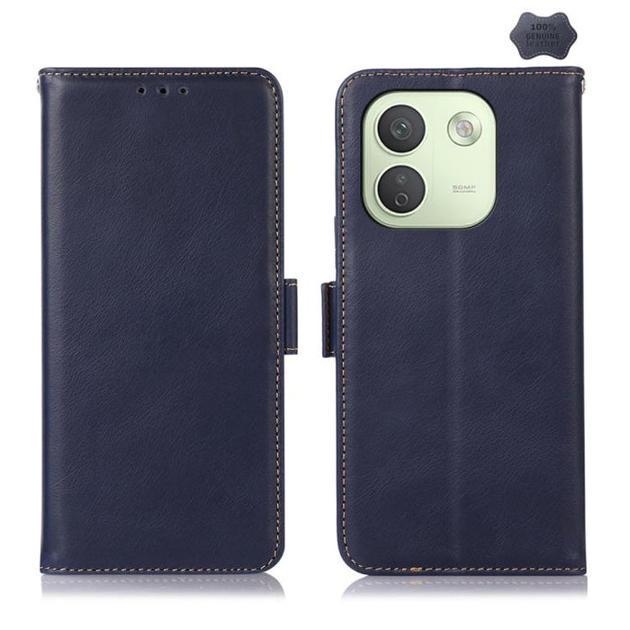 Funda para teléfono RFID de cuero genuino con textura de caballo loco magnético, For Redmi A7 Pro 171mm / Poco C85x 5G, For Redmi Turbo 5 Max / Poco X8 Pro Max, For Redmi Turbo 5 5G / Poco X8 Pro 5G, For Redmi Note 15 Pro+ 5G Global 163.3mm            ...
