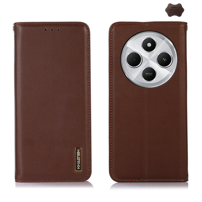 Funda para teléfono con capa superior de piel de vaca Nappa de KHAZNEH, For Redmi A7 Pro 171mm / Poco C85x 5G, For Redmi Turbo 5 Max / Poco X8 Pro Max, For Redmi Turbo 5 5G / Poco X8 Pro 5G, For Redmi Note 15 Pro+ 5G Global 163.3mm                     ...
