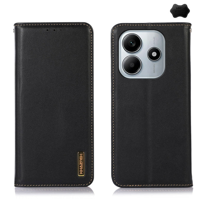 Funda para teléfono con capa superior de piel de vaca Nappa de KHAZNEH, For Redmi A7 Pro 171mm / Poco C85x 5G, For Redmi Turbo 5 Max / Poco X8 Pro Max, For Redmi Turbo 5 5G / Poco X8 Pro 5G, For Redmi Note 15 Pro+ 5G Global 163.3mm                     ...