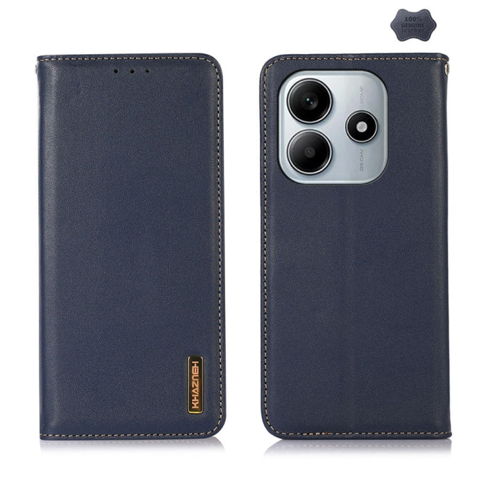 Funda para teléfono con capa superior de piel de vaca Nappa de KHAZNEH, For Redmi A7 Pro 171mm / Poco C85x 5G, For Redmi Turbo 5 Max / Poco X8 Pro Max, For Redmi Turbo 5 5G / Poco X8 Pro 5G, For Redmi Note 15 Pro+ 5G Global 163.3mm                     ...