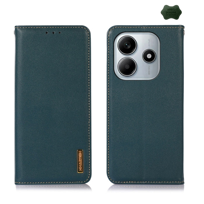 Funda para teléfono con capa superior de piel de vaca Nappa de KHAZNEH, For Redmi A7 Pro 171mm / Poco C85x 5G, For Redmi Turbo 5 Max / Poco X8 Pro Max, For Redmi Turbo 5 5G / Poco X8 Pro 5G, For Redmi Note 15 Pro+ 5G Global 163.3mm                     ...
