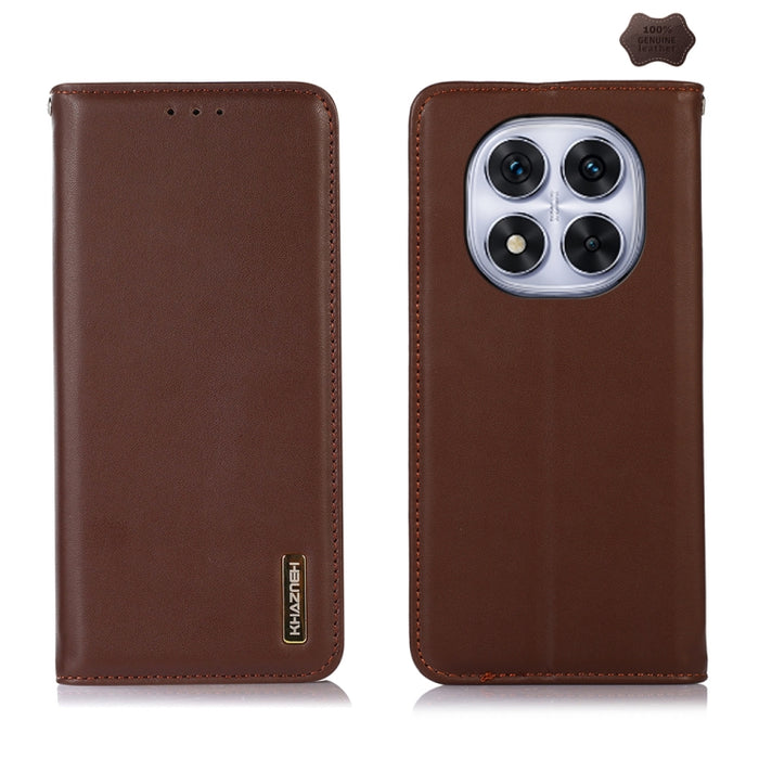 Funda para teléfono con capa superior de piel de vaca Nappa de KHAZNEH, For Redmi A7 Pro 171mm / Poco C85x 5G, For Redmi Turbo 5 Max / Poco X8 Pro Max, For Redmi Turbo 5 5G / Poco X8 Pro 5G, For Redmi Note 15 Pro+ 5G Global 163.3mm                     ...