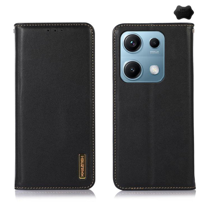 Funda para teléfono con capa superior de piel de vaca Nappa de KHAZNEH, For Redmi A7 Pro 171mm / Poco C85x 5G, For Redmi Turbo 5 Max / Poco X8 Pro Max, For Redmi Turbo 5 5G / Poco X8 Pro 5G, For Redmi Note 15 Pro+ 5G Global 163.3mm                     ...
