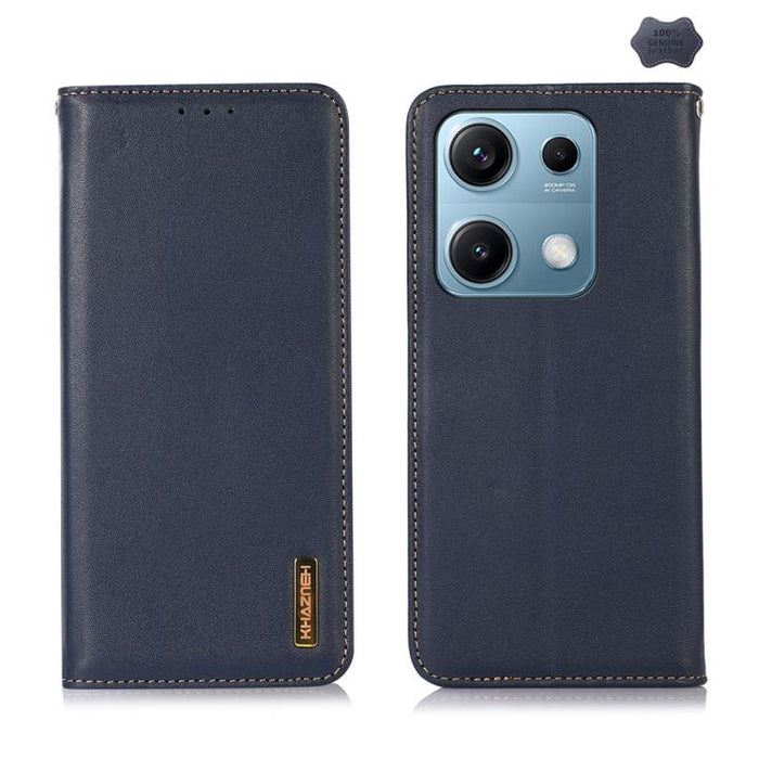 Funda para teléfono con capa superior de piel de vaca Nappa de KHAZNEH, For Redmi A7 Pro 171mm / Poco C85x 5G, For Redmi Turbo 5 Max / Poco X8 Pro Max, For Redmi Turbo 5 5G / Poco X8 Pro 5G, For Redmi Note 15 Pro+ 5G Global 163.3mm                     ...