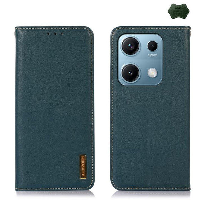 Funda para teléfono con capa superior de piel de vaca Nappa de KHAZNEH, For Redmi A7 Pro 171mm / Poco C85x 5G, For Redmi Turbo 5 Max / Poco X8 Pro Max, For Redmi Turbo 5 5G / Poco X8 Pro 5G, For Redmi Note 15 Pro+ 5G Global 163.3mm                     ...