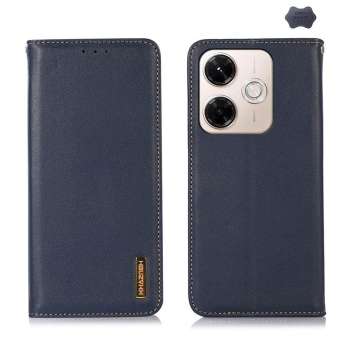 Funda para teléfono con capa superior de piel de vaca Nappa de KHAZNEH, For Redmi A7 Pro 171mm / Poco C85x 5G, For Redmi Turbo 5 Max / Poco X8 Pro Max, For Redmi Turbo 5 5G / Poco X8 Pro 5G, For Redmi Note 15 Pro+ 5G Global 163.3mm                     ...