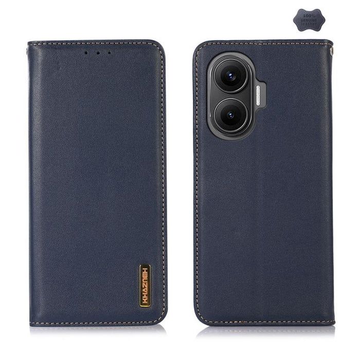 Funda para teléfono con capa superior de piel de vaca Nappa de KHAZNEH, For Redmi A7 Pro 171mm / Poco C85x 5G, For Redmi Turbo 5 Max / Poco X8 Pro Max, For Redmi Turbo 5 5G / Poco X8 Pro 5G, For Redmi Note 15 Pro+ 5G Global 163.3mm                     ...