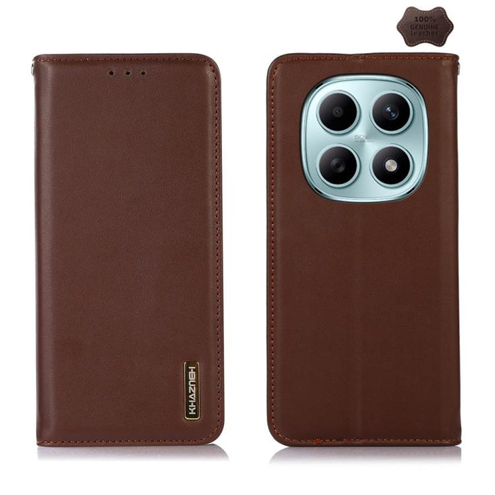 Funda para teléfono con capa superior de piel de vaca Nappa de KHAZNEH, For Redmi A7 Pro 171mm / Poco C85x 5G, For Redmi Turbo 5 Max / Poco X8 Pro Max, For Redmi Turbo 5 5G / Poco X8 Pro 5G, For Redmi Note 15 Pro+ 5G Global 163.3mm                     ...