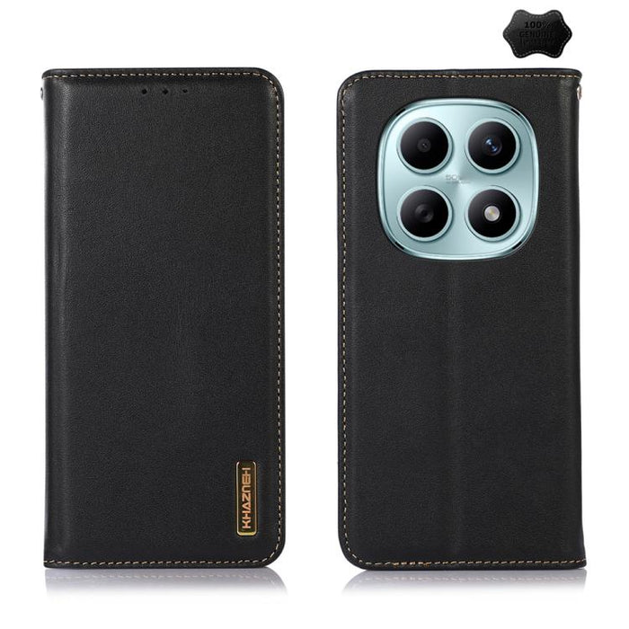 Funda para teléfono con capa superior de piel de vaca Nappa de KHAZNEH, For Redmi A7 Pro 171mm / Poco C85x 5G, For Redmi Turbo 5 Max / Poco X8 Pro Max, For Redmi Turbo 5 5G / Poco X8 Pro 5G, For Redmi Note 15 Pro+ 5G Global 163.3mm                     ...