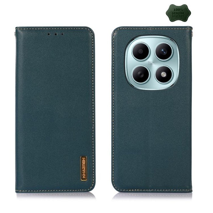 Funda para teléfono con capa superior de piel de vaca Nappa de KHAZNEH, For Redmi A7 Pro 171mm / Poco C85x 5G, For Redmi Turbo 5 Max / Poco X8 Pro Max, For Redmi Turbo 5 5G / Poco X8 Pro 5G, For Redmi Note 15 Pro+ 5G Global 163.3mm                     ...