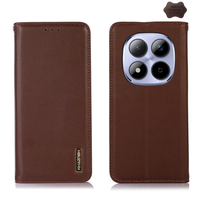 Funda para teléfono con capa superior de piel de vaca Nappa de KHAZNEH, For Redmi A7 Pro 171mm / Poco C85x 5G, For Redmi Turbo 5 Max / Poco X8 Pro Max, For Redmi Turbo 5 5G / Poco X8 Pro 5G, For Redmi Note 15 Pro+ 5G Global 163.3mm                     ...