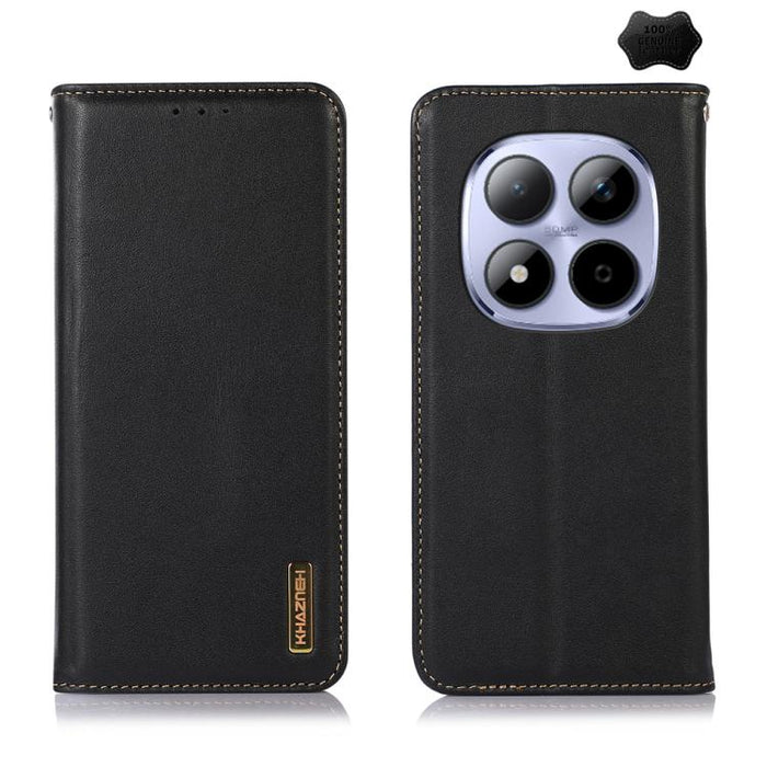Funda para teléfono con capa superior de piel de vaca Nappa de KHAZNEH, For Redmi A7 Pro 171mm / Poco C85x 5G, For Redmi Turbo 5 Max / Poco X8 Pro Max, For Redmi Turbo 5 5G / Poco X8 Pro 5G, For Redmi Note 15 Pro+ 5G Global 163.3mm                     ...