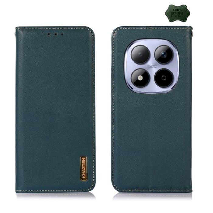 Funda para teléfono con capa superior de piel de vaca Nappa de KHAZNEH, For Redmi A7 Pro 171mm / Poco C85x 5G, For Redmi Turbo 5 Max / Poco X8 Pro Max, For Redmi Turbo 5 5G / Poco X8 Pro 5G, For Redmi Note 15 Pro+ 5G Global 163.3mm                     ...