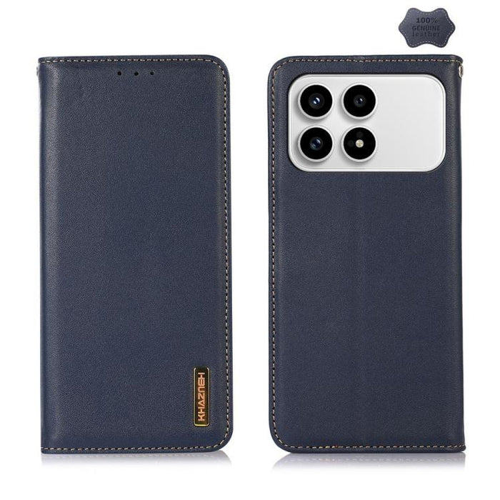 Funda para teléfono con capa superior de piel de vaca Nappa de KHAZNEH, For Redmi A7 Pro 171mm / Poco C85x 5G, For Redmi Turbo 5 Max / Poco X8 Pro Max, For Redmi Turbo 5 5G / Poco X8 Pro 5G, For Redmi Note 15 Pro+ 5G Global 163.3mm                     ...